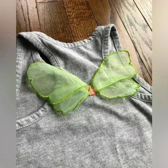 Disney Parks Girls S (6-7Y) Gray Minnie Mouse Razorback Tank w/Butterfly Wings! - Picture 3 of 9